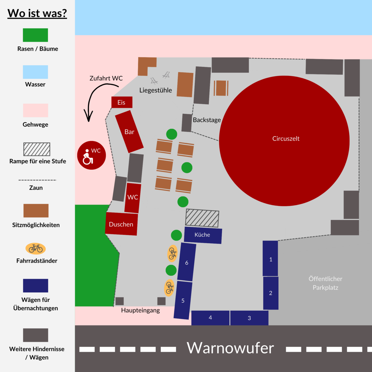 Abbildung des Geländeplan des Circus Fantasia